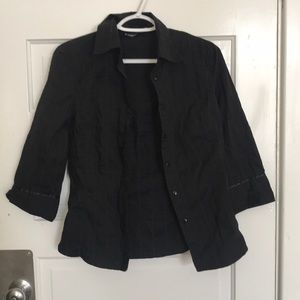 Black button down shirt